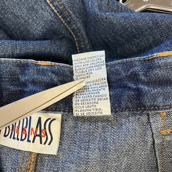 Vintage Bill Blass Medium Wash Denim Button Front Maxi Skirt Americana Classic - Picture 7 of 8